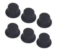 DOITOOL 6pcs Black Miniature Formal Top Hats for Dollhouse Crafts DIY Hair Accessories Pet Hat Decorations Creative Fading Resistant Material for Holiday Parties