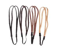 DOITOOL 6pcs Braided Headband Hair Hoop Unique Design Synthetic Fiber Braid Shape One Size Fits Most Decorative Hairstyle for Women and Random Color