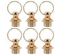 DOITOOL 6pcs Brass Gourd Caps with Connector Hole Diameter 6mm Stylish Artistic Gourd Lids Featuring Long Term Reliability Easy Installation