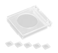 DOITOOL 6pcs Button Protector Covers Push Switch Guard Dustproof Embedded Button Switch Covers for Wall Appliances Replacement Parts 33x28x6mm