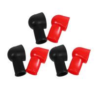 DOITOOL 6pcs Car Battery Terminal Cover Protector Caps in Black and Red, Silicone Rubber Insulating Auto Battery Post Covers Aging Resistance, Isolation from Humidity and Corrosive