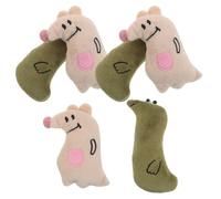 DOITOOL 6pcs Cat Teething Chew Kitten Interactive Plush Snake and Kangaroo Soft Indoor Pet Bite with Catnip for Teeth Cleaning and Play