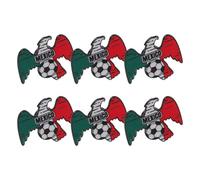 DOITOOL 6pcs Commemorative Soccer Lapel Pin Featuring Mexico Style Alloy Badge with Lightweight Design and Collector’s Appeal for Soccer Fans and Souvenir Collections at Occasions