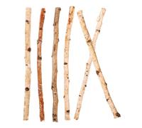 DOITOOL 6pcs Craft Wood Sticks Natural Wood Material Assorted Color Long Branches Rustic Handcraft Decorations DIY Accessories for Holiday Craft Works and Home Decoration