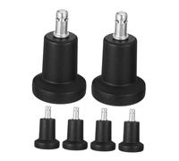 DOITOOL 6Pcs Fixed Feet Chair Plug in Pads for Office Chairs Non Slip Shockproof Floor Protectors Easy to Install Replacement Levelers for Hard Floors Quiet Scratch Furniture Parts