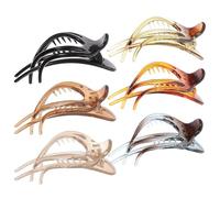 DOITOOL 6pcs French Hair Claw Clips for Women and Teen, PC Material, High Hardness, Not Easy to Get Broken or Deformed, Strong Hold for Fine Hair, Suitable for Hairstyles and Weddings