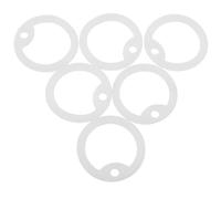 DOITOOL 6pcs Glow the Dark Silicone Dog Tag Case Noise Dampening Ring Lightweight Identification Tag Cover for Dogs and Cats Easy to Clean Pet Collar Accessory