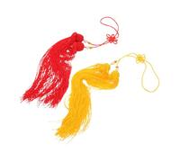 DOITOOL 6pcs Handmade Chinese Knot Tassel Pendants Long Red and Fortune Charms Decorative Ornaments for Lunar Year Festive Celebrations and Cultural
