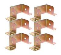 DOITOOL 6pcs Heavy Duty Bed Rail Brackets Thickened U Shaped Fasteners for Bed Frame Support