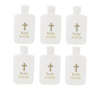 DOITOOL 6pcs Holy Water Bottle Holy Water Flask Holy Water Containers Holly Water Holy Water Orthodox Holy Water Vial Blessed Guest Holy Water Font Baptism Favors Plastic
