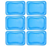 DOITOOL 6Pcs Inflatable Serving Bars, Ice Buffet Salad Serving Trays Salad Ice Tray Food Drink Containers for Indoor Outdoor BBQ Picnic Pool Party Supplies- Blue