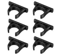 DOITOOL 6pcs Kayak Paddle Holder Clip with Anti Slip Pads and Modular Base | Plastic Black Design, Thick Metal Tube Support, Universal Fit for Oars and Canoe Holders