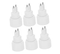 DOITOOL 6pcs Lamp Adapter Socket Converter for Home Lighting Flame Retardant Material Easy Installation Versatile Bulb Base Conversion for Safe and Convenient Use