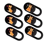 DOITOOL 6pcs Laptop Phone Cover Slide Adhesive Webcam Privacy Protector for Computer Webcam Cover Dog Christmas Ornaments Design