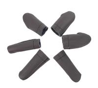 DOITOOL 6PCS Leather Finger Thimbles for Needle Felting Sewing Craft with Thermal Insulation Thumb and Index Finger Covers for Knitting Embroidery Random Color Random Color