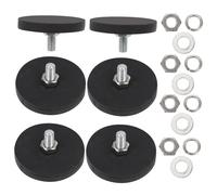 DOITOOL 6pcs M6 Rubber Coated Mounting Magnetic Mount Holder round Magnet Base for Car Roof Light Installation Industrial Use