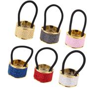 DOITOOL 6pcs Metal Ponytail Holders for Women with Delicate Design, Assorted Colour Hair Ties That Hold Hair Well and Are Not Easy to Break, for Outdoor Activities and Family Photo Props