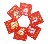 DOITOOL 6pcs Mini Dragon Red Packets Chinese Year Envelopes for Lunar Party Money Pockets Mixed Style Material for Blessings and Celebrations