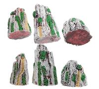 DOITOOL 6pcs Miniature Resin Rockery Statues for Zen Garden Decoration Fake Landscape Models Compact Garden Ornaments for Home Office