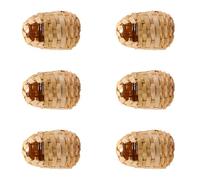 DOITOOL 6pcs Outdoor Bird Nest Bamboo Bird House Rustic Style Easy to Hang Hideaway Shelter with Hooks for Hanging from Tree Branch Or Indoor Display