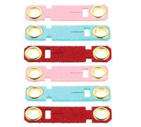 DOITOOL 6pcs Parrot Foot Rings Bird Leg Bands Adjustable Leather Training Anklets for Parakeets Pigeons and Small Birds with Soft Straps in Red Pink Blue and Safety