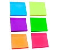 DOITOOL 6pcs Pet Sticky Memo Pads Self-adhesive Office Notes with 100 Sheets Each for Students and Office Use, Colourful Design to Mark The Focus in School Or Work