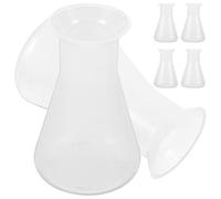DOITOOL 6pcs Plastic Laboratory Erlenmeyer Flasks 100ml Graduated Conical Flasks for Precise Measurement and Easy Mixing Suitable for Laboratory and Kitchen Use