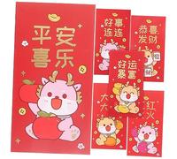 DOITOOL 6Pcs Red Envelopes Cartoon Dragon Pattern Money Pouches Decorative Lucky Packets for Chinese Year Spring Festival Celebration