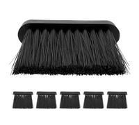 DOITOOL 6pcs Replacement Brush Heads for Fireplace Tools, Easy Installation Hearth Cleaning Accessories with Plastic and Palm Fibre Material, Suitable for Chimney and Wood Burning Stove