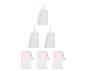 DOITOOL 6pcs Soap Pouch with Double-Layer Grid Design for Face Cleansing and Makeup Removal, Pe Material Soap Bags for Shower, Can Be Hung to Dry, Assorted Colour Foaming Nets