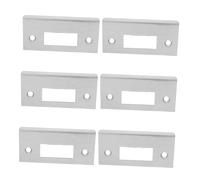 DOITOOL 6pcs Stainless Steel Door Strike Plates Security Striker Latch Reinforcement for Wooden Doors Lock Accessories with Silent Operation and Easy Replacement