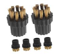 DOITOOL 6Pcs Steam Cleaner Brush Heads Replacement Kit for Efficient Home Cleaning, Industrial， Multi-Purpose Use with Durable Copper Bristles,3.6 * 2.8 * 2.8cm