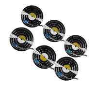 DOITOOL 6pcs Vinyl Record Player Enamel Pins Lightweight Metal Brooches with Retro Turntable Design for Music Lovers Backpacks and Sweaters, for Daily Outfits and Themed Parties