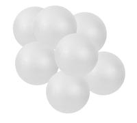 DOITOOL 6pcs White Solid Foam Craft Balls for DIY Projects Round Lightweight Ornaments for Painting Coloring Gluing for Preschool Kindergarten Church and Holiday Crafts