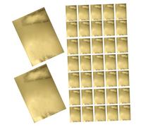 DOITOOL 70pcs Golden Mirror Cardstock Paper Sheets for DIY Crafts Metallic Shiny Scrapbook Paper Flexible Gold Glitter for Wedding Invitations and Party Decor