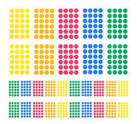 DOITOOL 720pcs Self-Adhesive Colored Dot Stickers for Organisation and Management, Round Colour Coding Labels with Assorted Colours on Self-Adhesive Paper, for Office and School Use