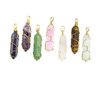 DOITOOL 7Pcs Hexagon Crystal Pendants Mixed Color Hanging Ornaments Unique Glossy Design for Window Decoration Gift Accessories