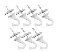 DOITOOL 7pcs Swag Toggle Hooks Ceiling Hooks for Hanging Plants Heavy Duty Iron Construction White Finish for Solid Walls and Drop Ceiling