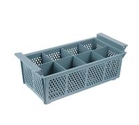 DOITOOL 8-compartment Gray Dishwasher Cutlery Basket, Universal Utensil and Silverware Holder Drainage Rack Compatible Kitchen Sink and Dishwasher