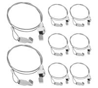 DOITOOL 8 Sets Gallery Picture Frame Hanging Kit - Hanging Cord with Adjustable Hooks and Wire for Mirror Display Home Decoration Holiday Art Show