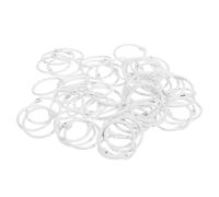 DOITOOL 80Pcs Metal Loose Leaf Rings 25Mm Binder Clips with Openable Clasp for Index Cards, Keychains, and Paper Binding - White Mini Round Hoop Organizer for Office, School, and DIY Use