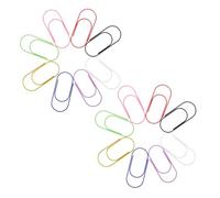 DOITOOL 80pcs Paper Clips: 50mm Coated Metal Fasteners for Paperwork - File Sorting and Journal Bookmarks - Wire Binder Clips for School Home Office