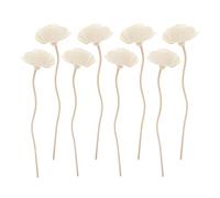 DOITOOL 8Pcs Aromatherapy Rattan Sticks with White Flower Diffuser Reeds for Essential Oil Fragrance Home and Office Decoration Spa Relaxation Sticks 8.66 Inches