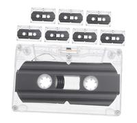 DOITOOL 8pcs Clear Case Blank Cassette Tapes for Audio Recording DIY Retro Transparent Magnetic Tape for Music Speech Teaching Party Messages and Voice Recording