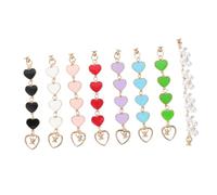 DOITOOL 8PCS Creative DIY Phone Case Pendant Chain Stylish Phone Case Decor with Pearl Beads for for Crafts and Daily Use for Christmas Valentine Day
