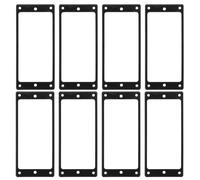 DOITOOL 8pcs Curved Slant Edge Guitar Pickup Frames for Electric Bass Guitar, Plastic Humbucker Pickup Mounting Rings, Optimizing Audio Transmission and Reducing Vibration, for Studio