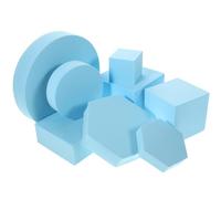DOITOOL 8pcs Geometric Cube Foam Photo Props Set for Jewelry and Cosmetics Photography, Light Blue Tabletop Decorative Photography Background Accessories for Product Shoots