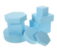 DOITOOL 8pcs Geometry Cube Photography Props Lightweight Decorative Foams for Jewelry Cosmetics Food Photography Versatile Backdrop for Stunning