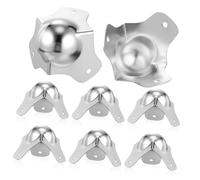 DOITOOL 8pcs Metal Ball Corner Edge Protectors Cabinet Guards for Rounded Flight Case Furniture Industrial Equipment