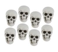 DOITOOL 8pcs Mini Halloween Skulls Realistic Small Skull Head Props for Haunted House Decor Party Accessories Scary Photo Props for Halloween and Themed Events